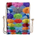 Color Umbrella Blue Sky Red Pink Grey And Green Folding Umbrella Painting Drawstring Bag (Large) View1