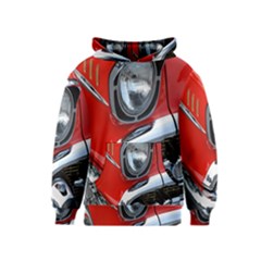 Classic Car Red Automobiles Kids  Pullover Hoodie by Nexatart