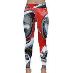 Classic Car Red Automobiles Classic Yoga Leggings by Nexatart