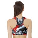 Classic Car Red Automobiles Sports Bra with Border View2