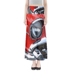 Classic Car Red Automobiles Maxi Skirts by Nexatart