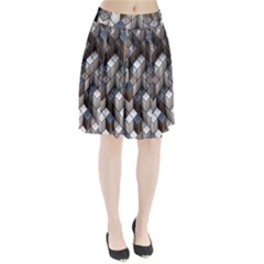 Cube Design Background Modern Pleated Skirt