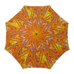 Crazy Patterns In Yellow Golf Umbrellas