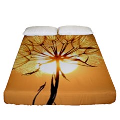 Dandelion Sun Dew Water Plants Fitted Sheet (queen Size)