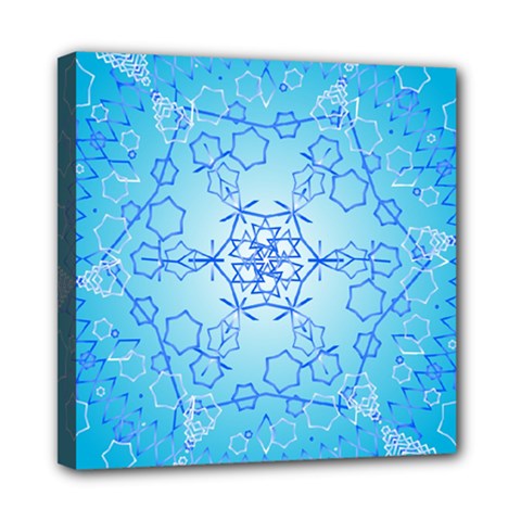Design Winter Snowflake Decoration Mini Canvas 8  X 8  by Nexatart