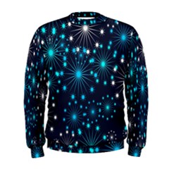 Digitally Created Snowflake Pattern Men s Sweatshirt