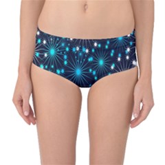Digitally Created Snowflake Pattern Mid-waist Bikini Bottoms by Nexatart
