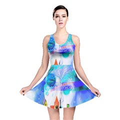 Dirty Dirt Spot Man Doll View Reversible Skater Dress by Nexatart