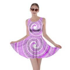 Digital Purple Party Pattern Skater Dress by Nexatart