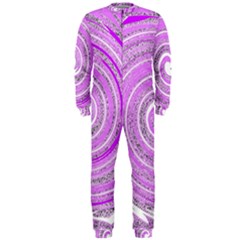 Digital Purple Party Pattern Onepiece Jumpsuit (men)  by Nexatart