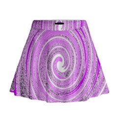 Digital Purple Party Pattern Mini Flare Skirt by Nexatart