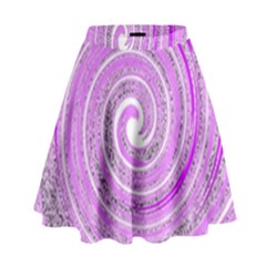 Digital Purple Party Pattern High Waist Skirt by Nexatart