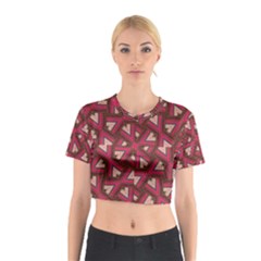 Digital Raspberry Pink Colorful Cotton Crop Top by Nexatart