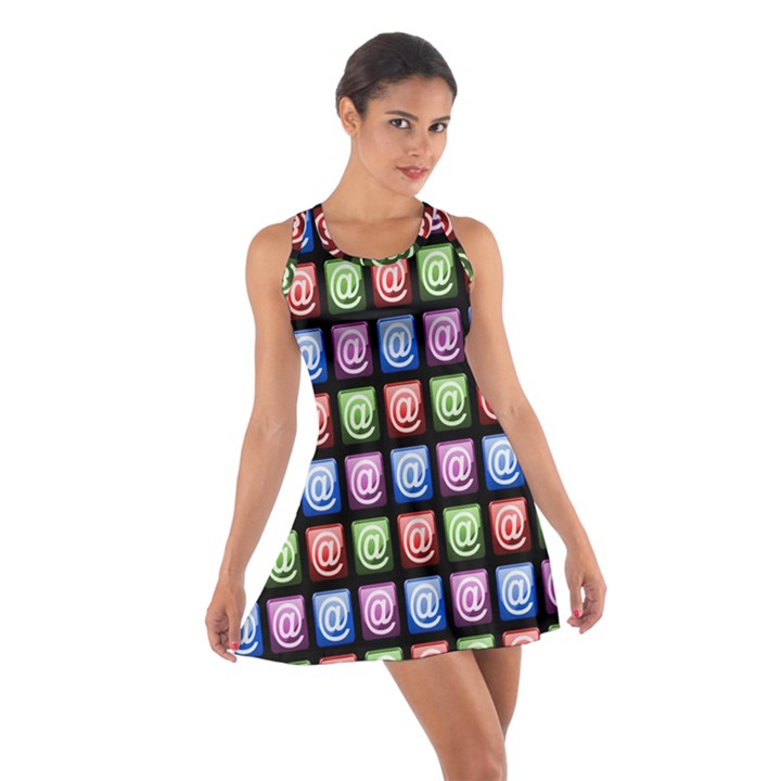 Email At Internet Computer Web Cotton Racerback Dress