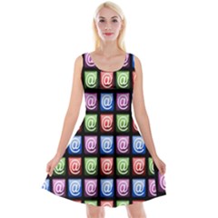 Email At Internet Computer Web Reversible Velvet Sleeveless Dress by Nexatart