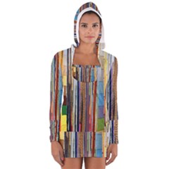 Fabric Women s Long Sleeve Hooded T-shirt by Nexatart