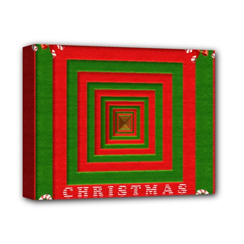 Fabric 3d Merry Christmas Deluxe Canvas 14  X 11  by Nexatart