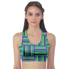 Fabric Pattern Design Cloth Stripe Sports Bra