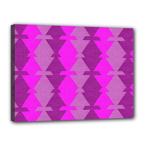 Fabric Textile Design Purple Pink Canvas 16  X 12  by Nexatart