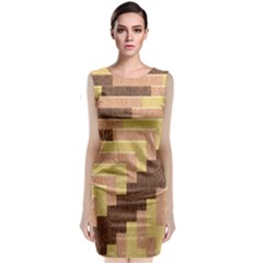 Fabric Textile Tiered Fashion Classic Sleeveless Midi Dress