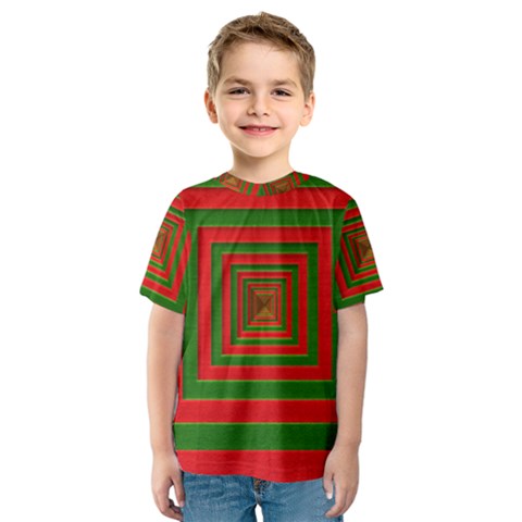 Fabric Texture 3d Geometric Vortex Kids  Sport Mesh Tee by Nexatart