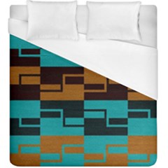 Fabric Textile Texture Gold Aqua Duvet Cover (king Size)