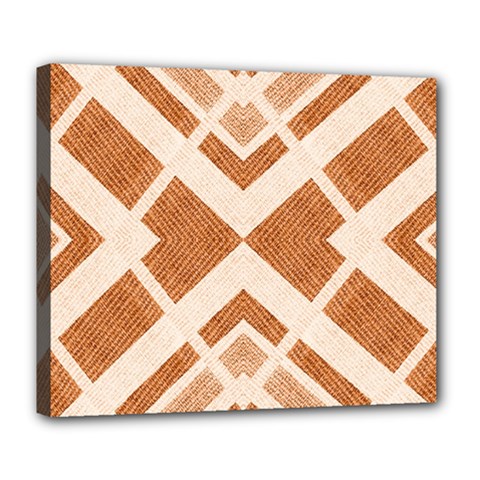 Fabric Textile Tan Beige Geometric Deluxe Canvas 24  x 20  