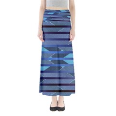 Fabric Texture Alternate Direction Maxi Skirts by Nexatart