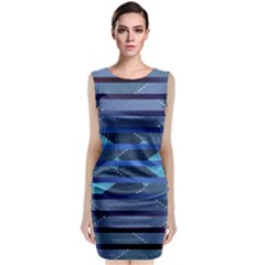 Fabric Texture Alternate Direction Classic Sleeveless Midi Dress by Nexatart