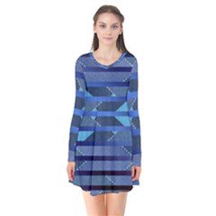 Fabric Texture Alternate Direction Flare Dress by Nexatart