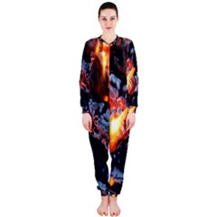 Fire Embers Flame Heat Flames Hot Onepiece Jumpsuit (ladies)  by Nexatart