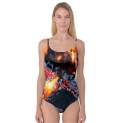 Fire Embers Flame Heat Flames Hot Camisole Leotard 