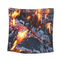 Fire Embers Flame Heat Flames Hot Square Tapestry (small) by Nexatart