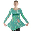 Floral Elegant Background Long Sleeve Tunic  View1