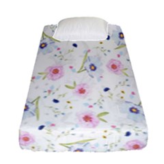 Floral Pattern Background  Fitted Sheet (single Size) by Nexatart