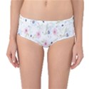 Floral Pattern Background  Mid-Waist Bikini Bottoms View1