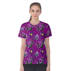 Flower Pattern Women s Cotton Tee