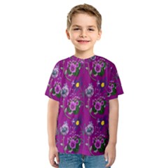 Flower Pattern Kids  Sport Mesh Tee