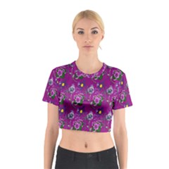 Flower Pattern Cotton Crop Top