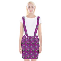 Flower Pattern Suspender Skirt