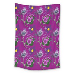 Flower Pattern Large Tapestry