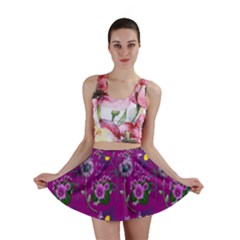 Flower Pattern Mini Skirt by Nexatart