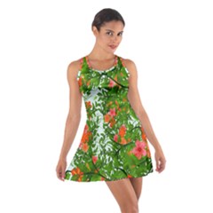 Flower Background Backdrop Pattern Cotton Racerback Dress