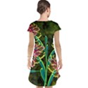 Flowers Abstract Decoration Cap Sleeve Nightdress View2