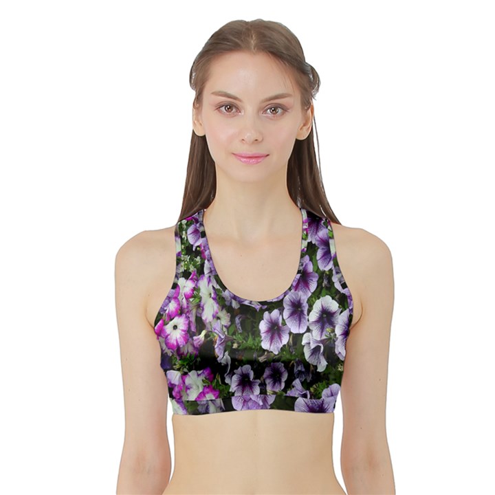 Flowers Blossom Bloom Plant Nature Sports Bra with Border