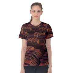 Fractal 3d Render Futuristic Women s Cotton Tee