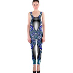 Fractal Cathedral Pattern Mosaic Onepiece Catsuit by Nexatart