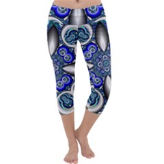 Fractal Cathedral Pattern Mosaic Capri Yoga Leggings by Nexatart