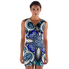 Fractal Cathedral Pattern Mosaic Wrap Front Bodycon Dress by Nexatart