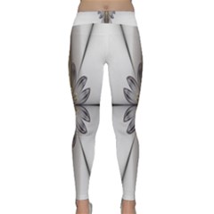 Fractal Fleur Elegance Flower Classic Yoga Leggings by Nexatart